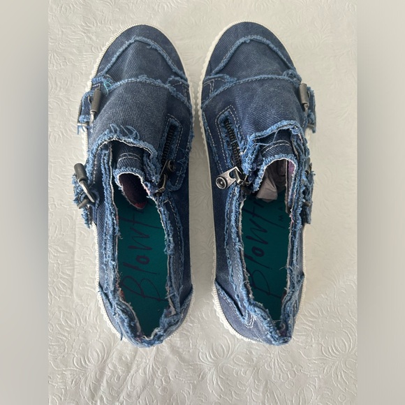 Blowfish Siena blue hipster smoked twill slip on sneakers 6.5 - Picture 6 of 9